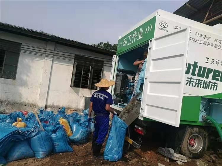 人民路街道工业污泥压干处理